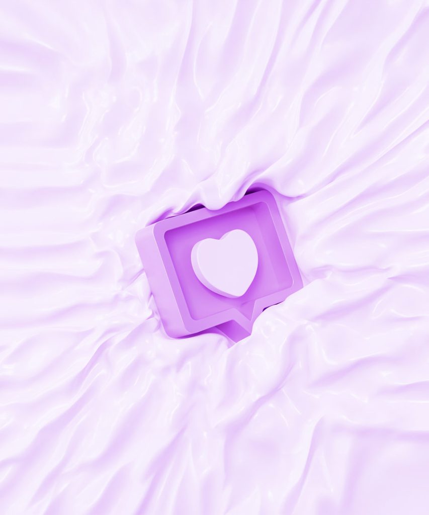 Render of a "like" heart icon
