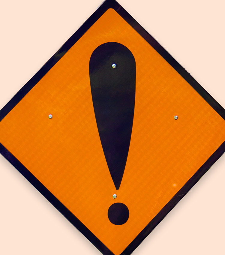 Photo of a warning sign