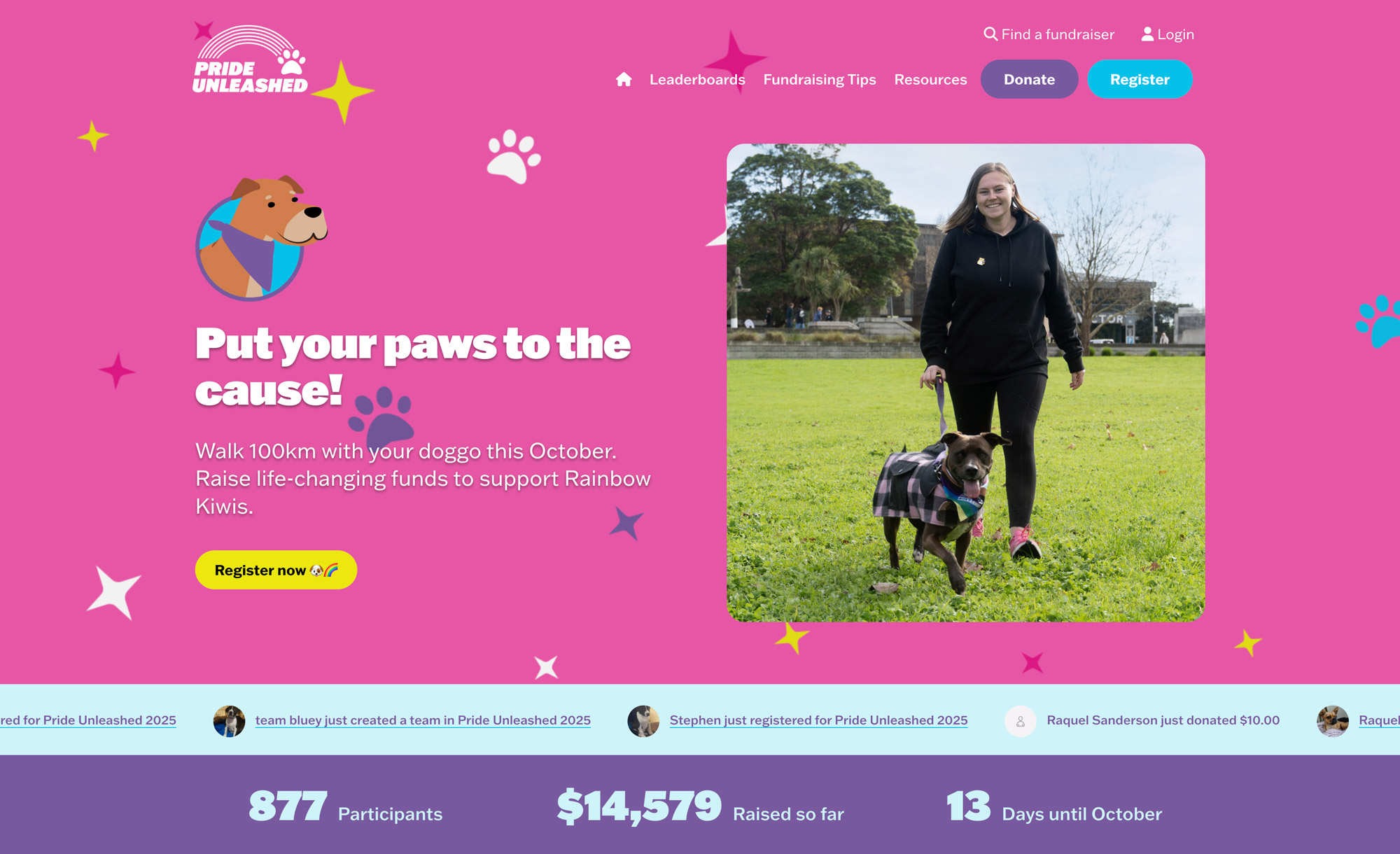 Pride Unleashed homepage